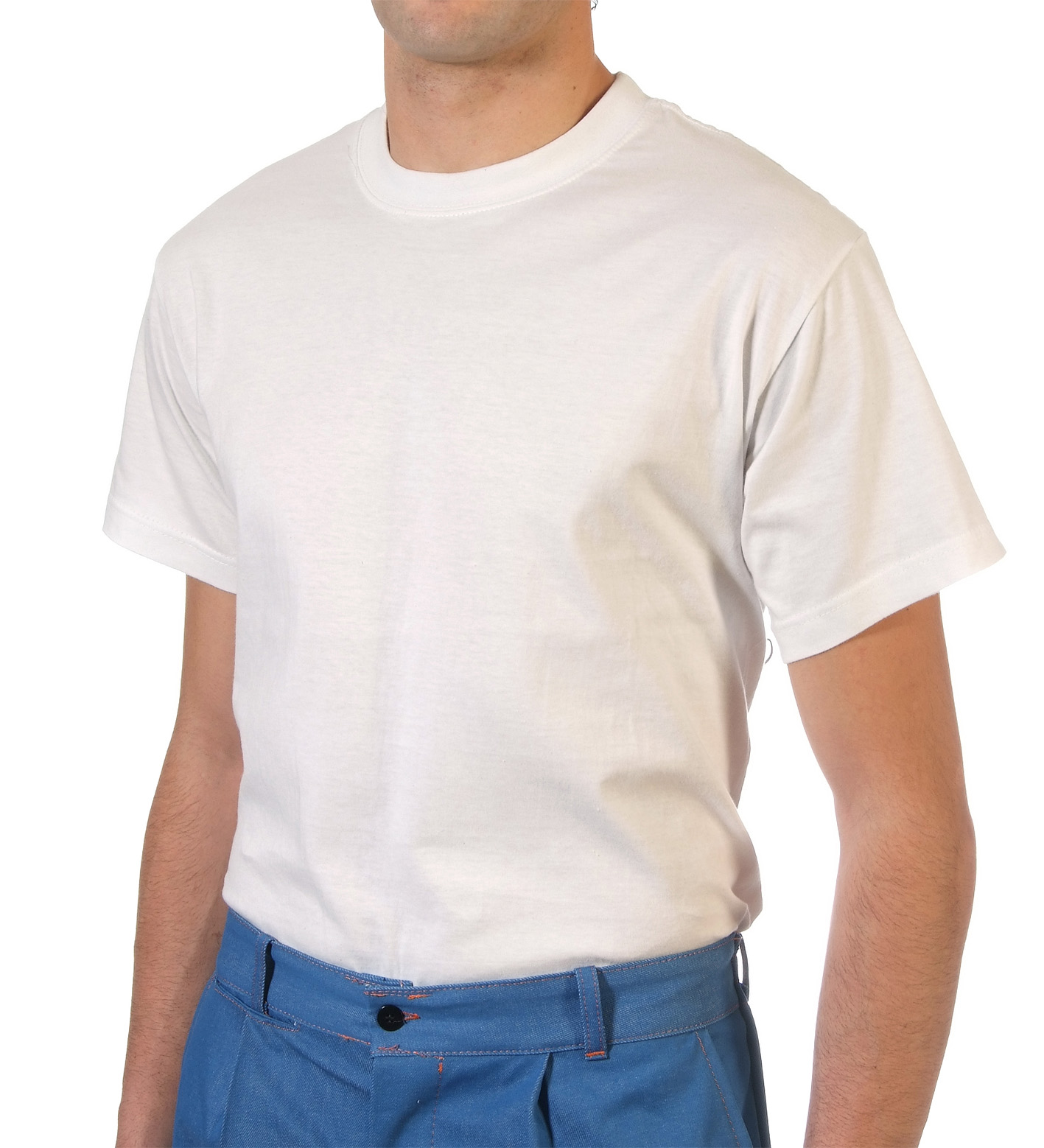Camiseta manga corta algodón blanca Image